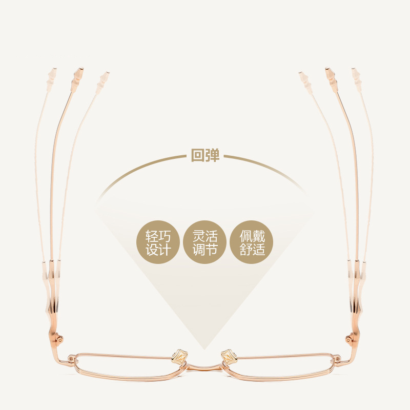 Trendy Men's Metal Frame Retro Square Anti-Blue Light Eyeglasses Frames for Natural Look, 2025 New 图5