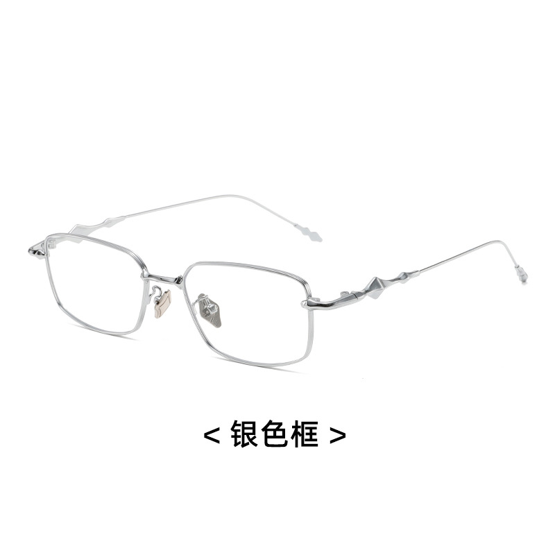Trendy Men's Metal Frame Retro Square Anti-Blue Light Eyeglasses Frames for Natural Look, 2025 New 图6