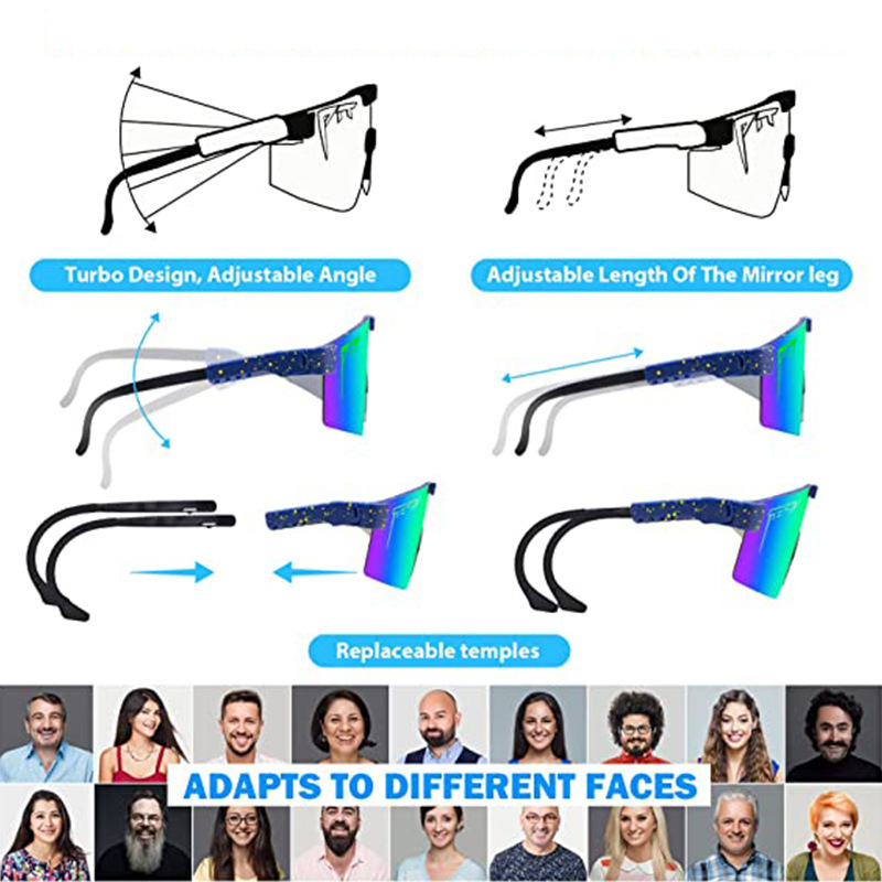 Women's Cycling High-end Men's Sports Windproof Sunglasses, Iridescent Outdoor Adult Winter Eyewear 图3