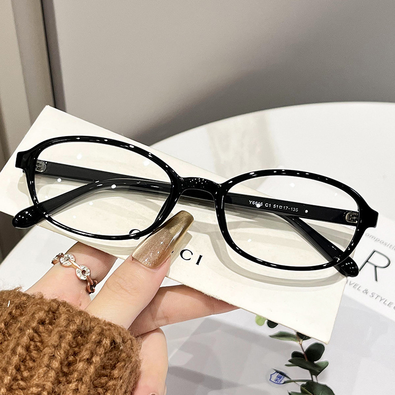 Vintage TR90 Small Frame Nerd Glasses, Ultra-Light No-Makeup Blue Light Blocking 图3