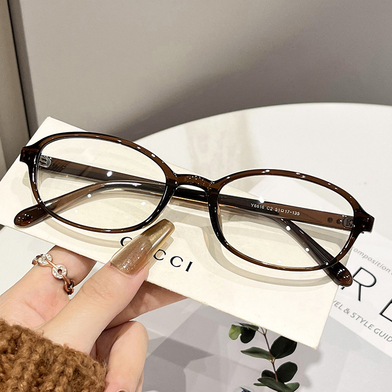 Vintage TR90 Small Frame Nerd Glasses, Ultra-Light No-Makeup Blue Light Blocking 图5