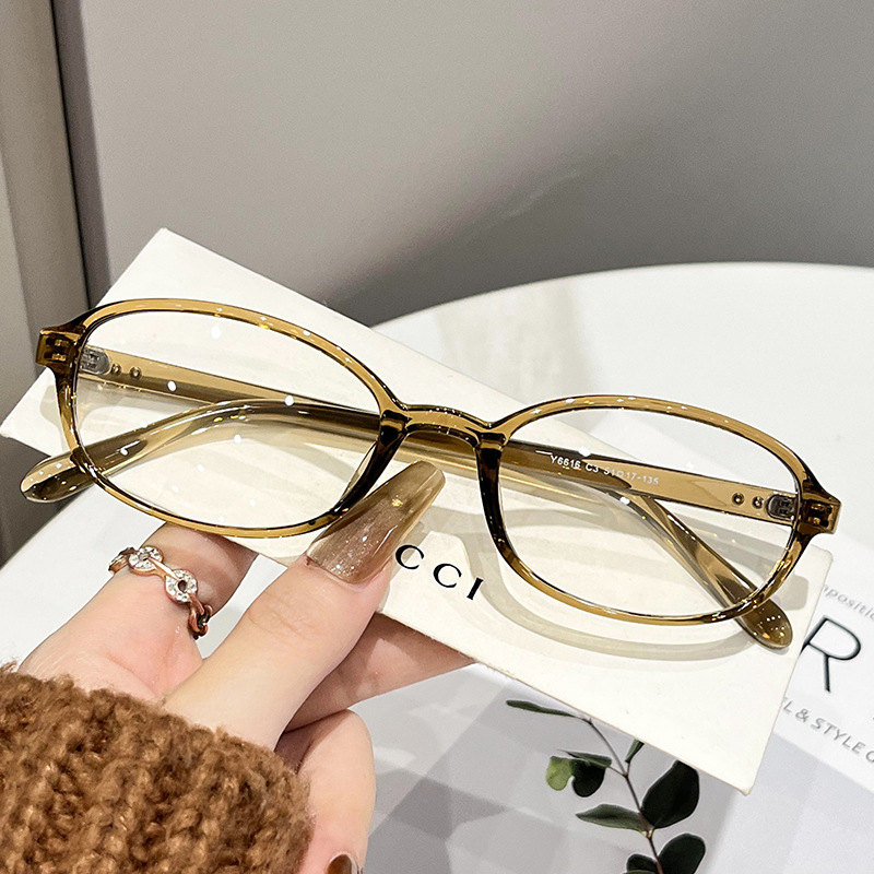 Vintage TR90 Small Frame Nerd Glasses, Ultra-Light No-Makeup Blue Light Blocking 图4