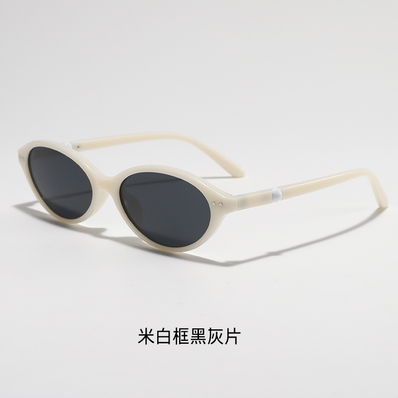 2026 New European Cross-border Fake Same Oval Cat Eye Premium Unisex Ins UV400 Sunglasses 图4