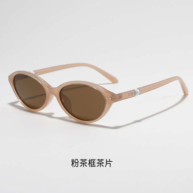 2026 New European Cross-border Fake Same Oval Cat Eye Premium Unisex Ins UV400 Sunglasses 图6