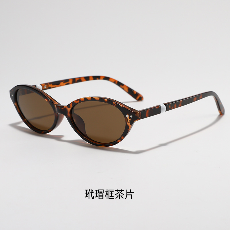 2026 New European Cross-border Fake Same Oval Cat Eye Premium Unisex Ins UV400 Sunglasses 图7