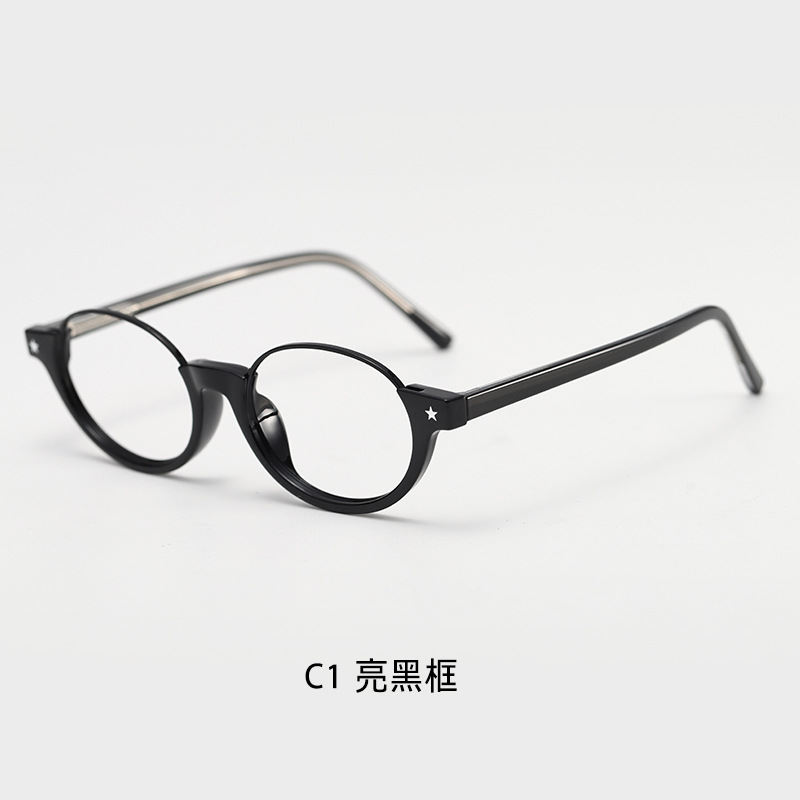 Vintage British Half-Rim TR90 Blue Light Blocking Nerd Glasses Unisex 图3