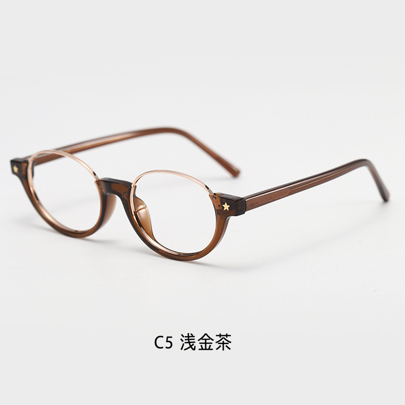 Vintage British Half-Rim TR90 Blue Light Blocking Nerd Glasses Unisex 图7