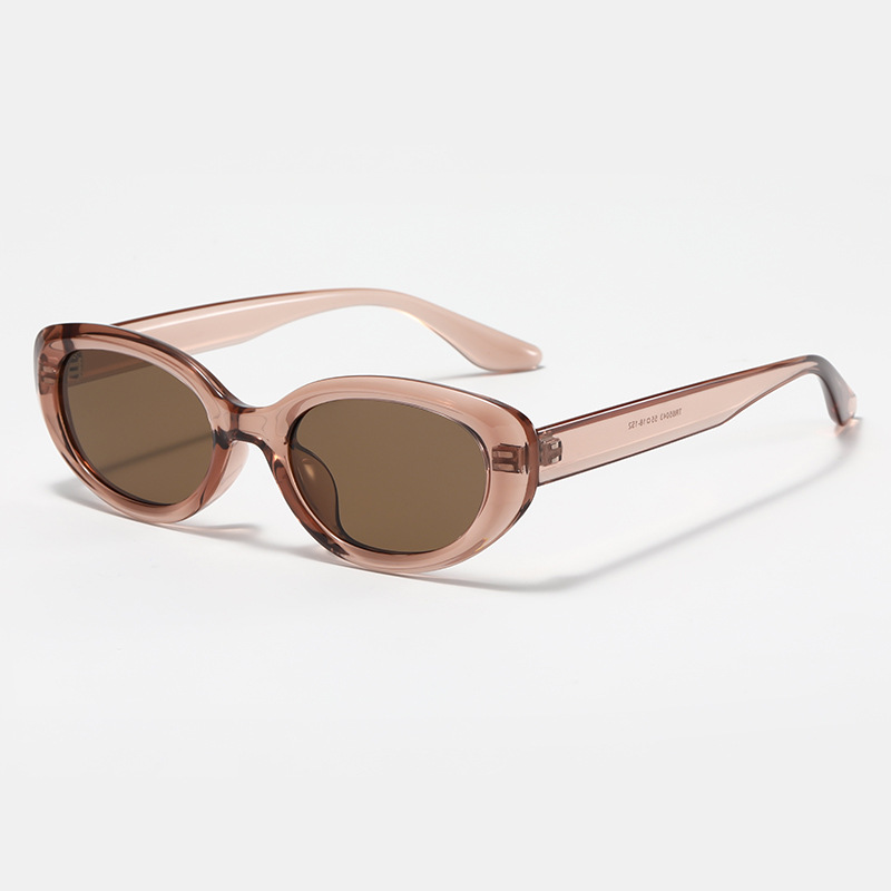 2026 New Korean Retro Cat Eye Oval TR90 Polarized UV Protection Unisex Sunglasses 图3